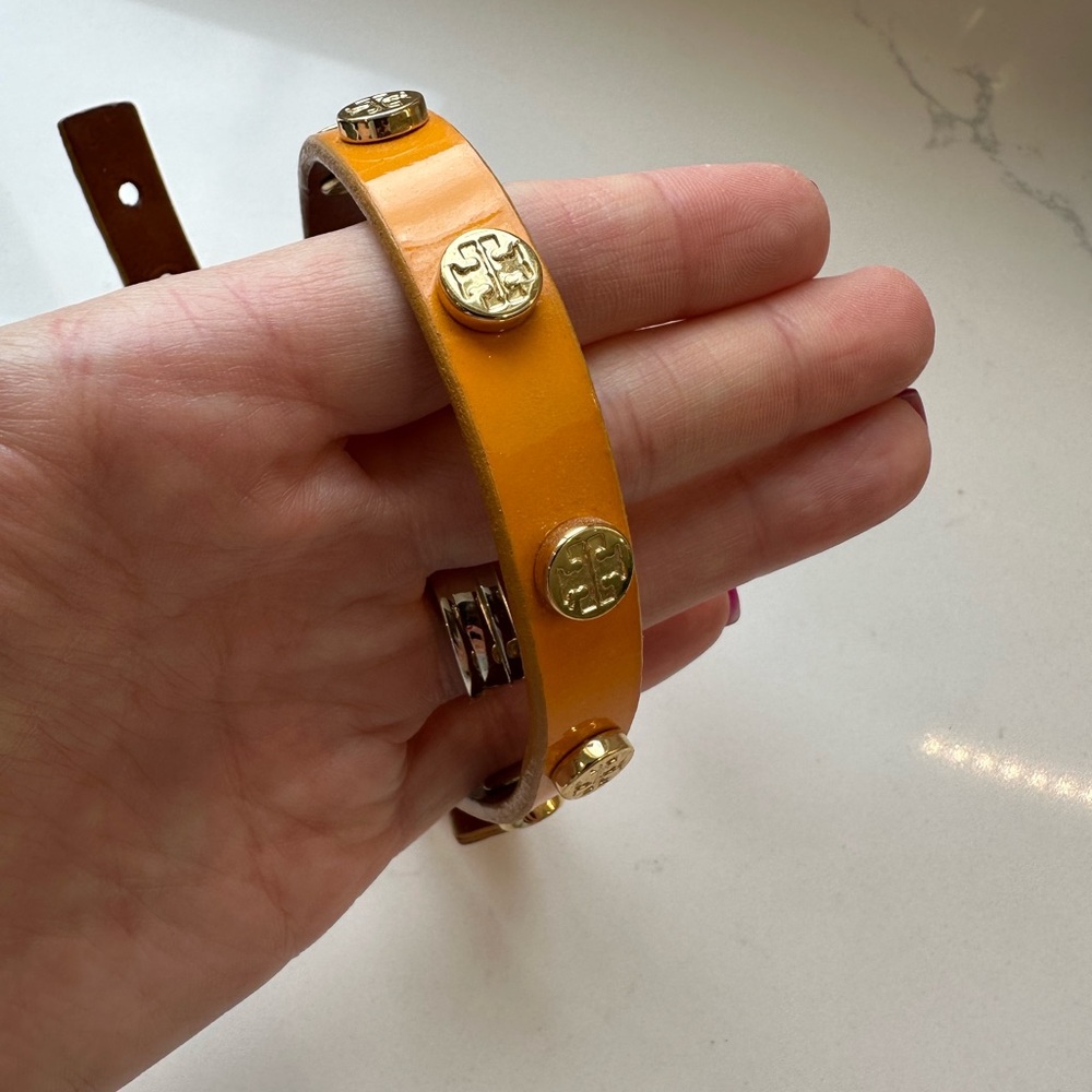 (2 bracelets total) Tory Burch wrap bracelet and H bracelet